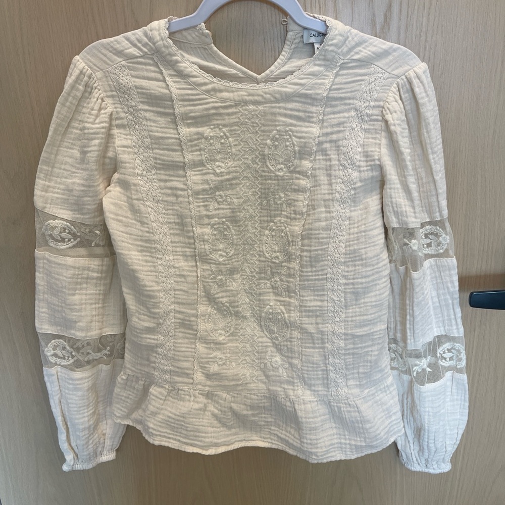 Elegant Cream Lace Blouse